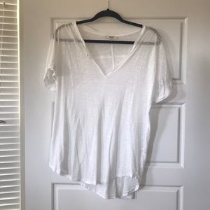 Madewell white v neck t shirt